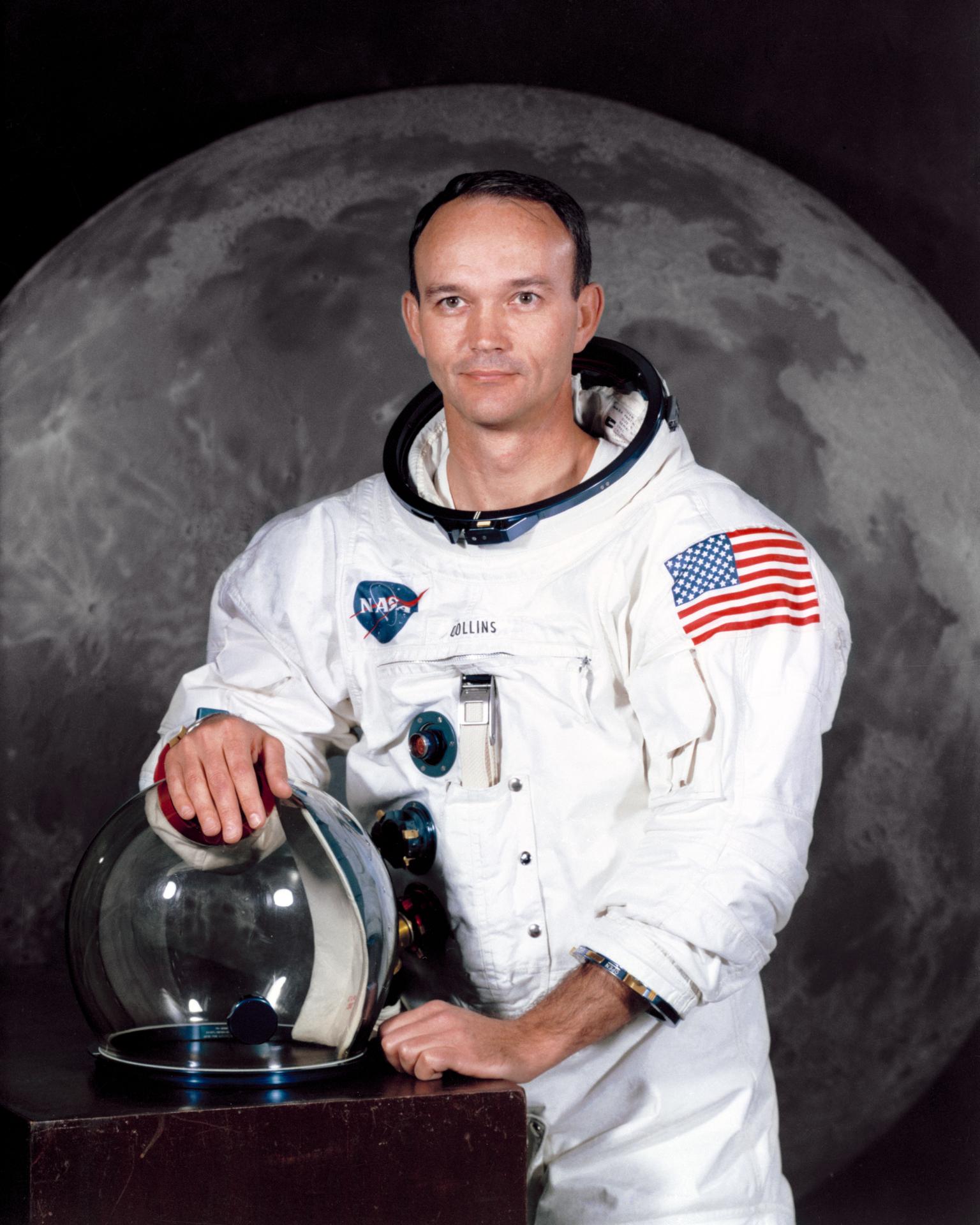 Michael Collins’in Apollo 11 görevi öncesindeki NASA portresi.