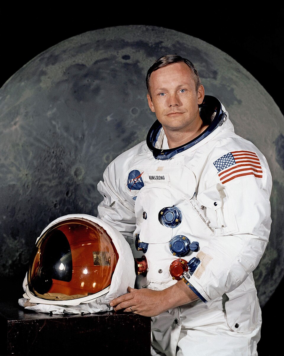 Neil Armstrong'un Apollo 11 görevi için çekilmiş portresi.