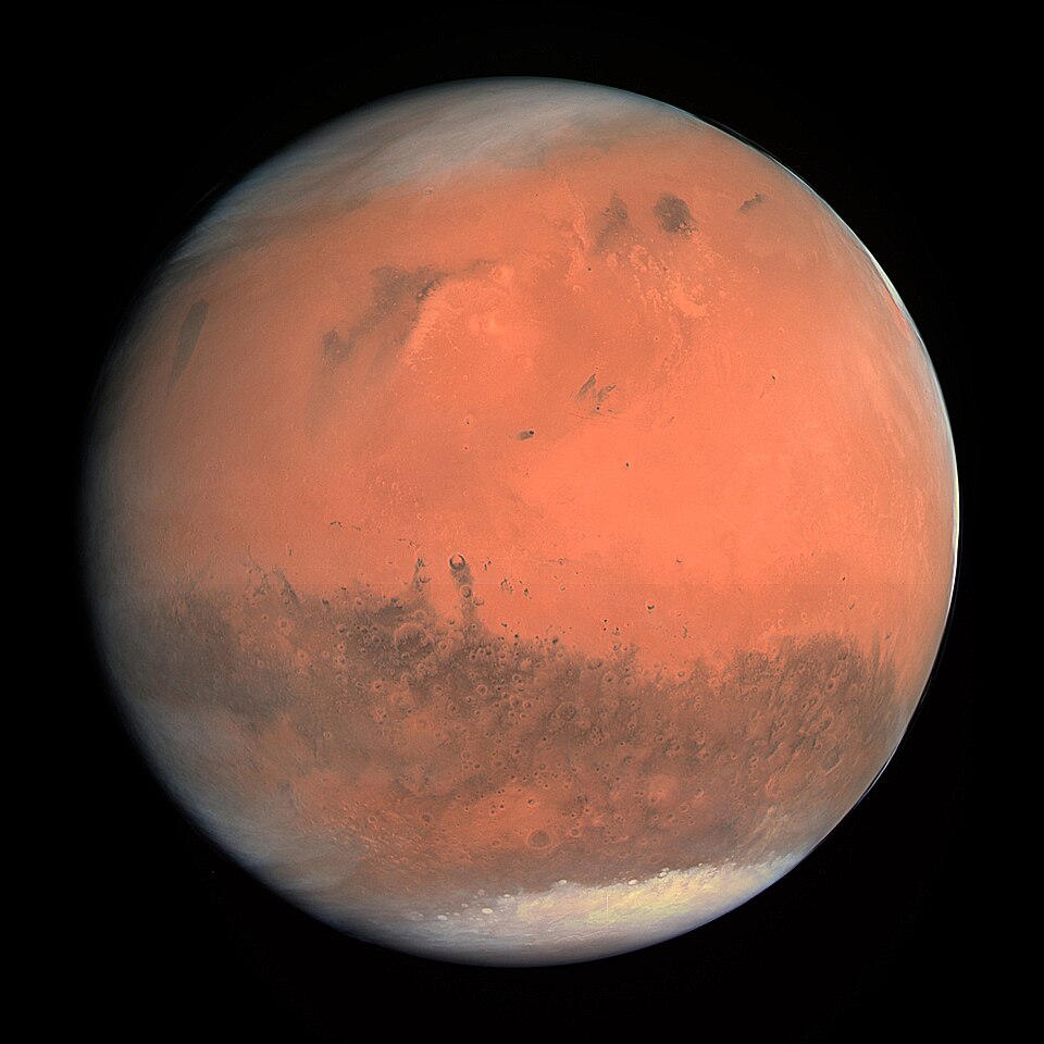 Rosetta uzay aracının OSIRIS aygıtıyla Şubat 2007'de elde edilen Mars görüntüsü.